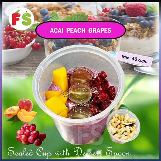 Acai Peach RED Grapes - 9'Oz  Wt: 180gsm +/-