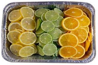 LEMON , LIMES , ORANGE  2KG
Slicing in tray 25cm x 30 cm