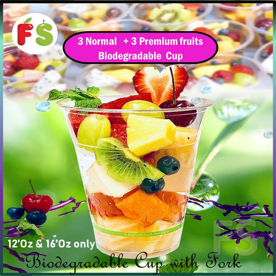 Biodegradable Cup,  , 3 Normal + 3 premium fruits
12'Oz -170gsm | 16'Oz - 230gsm